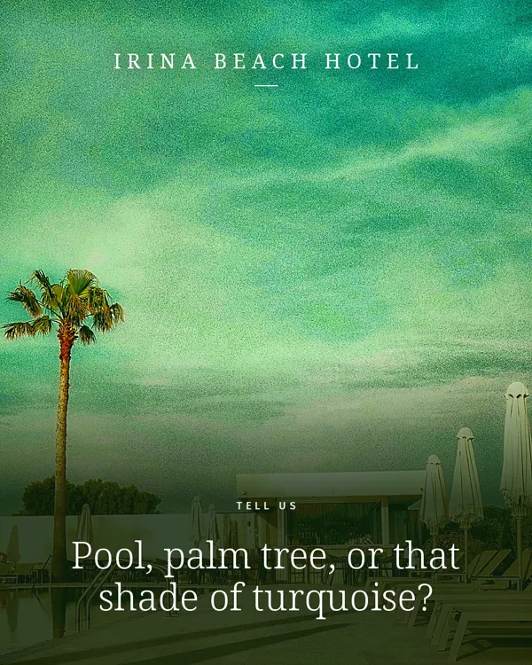 Engagement post · Pool, palm tree, or that shade of turquoise?